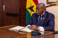 The president of Ghana, Nana  Akufo- Addo