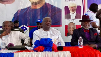 Boakye Agyarko with Dr. Richard Twum Barima at the campaign event