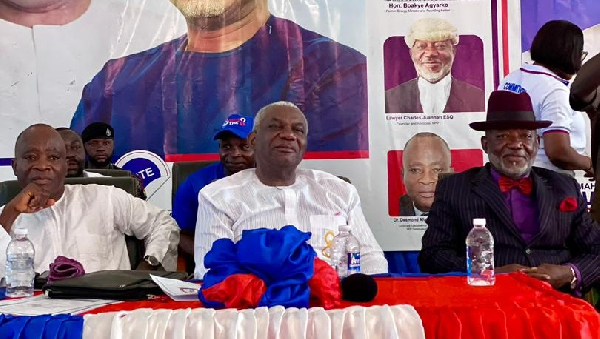 Boakye Agyarko with Dr. Richard Twum Barima at the campaign event