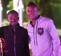 Asamoah Gyan with Nana Appiah Mensah