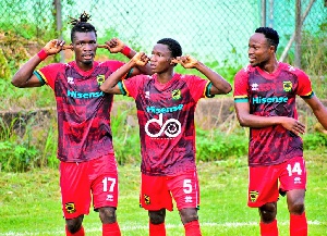 Some players of  the Asante Kotoko team
