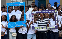 Some of the participants pose for a picture after the exercise