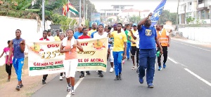 The walk is part of activities lined up for the 125th anniversary of the Catholic Mission in Accra