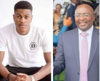 Mahama's son, Sharaf in a collage with Vice President Dr Mahamudu Bawumia