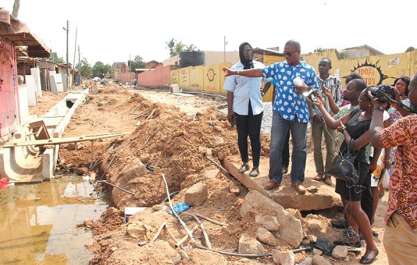 File photo - Officials of Ga Central Municipal Assembly inspecting project works