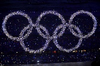A beautiful art work of the Olympics logo