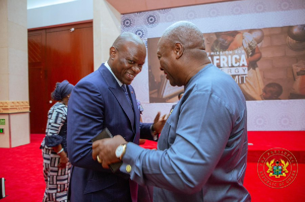 Brice Clotaire Oligui Nguema and President John Dramani Mahama