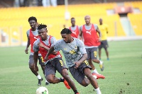 Black Stars training on Tuesday was hectic