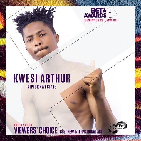 Kwesi Arthur is nominated for BET Awards2018 Viewer