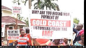 Some customers during a demonstration in Accra