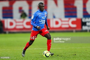 Dennis Appiah of Caen during the French Ligue 1 match between SM Caen v AS Monaco