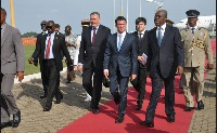 Vice president Kwesi Amissah-Arthur receives visiting French Prime Minister H. E Manuel Valls