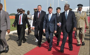 Vice president Kwesi Amissah-Arthur receives visiting French Prime Minister H. E Manuel Valls