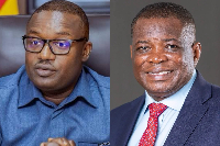 Dr John Abdulai Jinapor (L) has praised  Kwame Governs Agbodza (R) for road projects