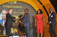 Setsoafia- Tukpeyi Godwin Fafali receiving his award