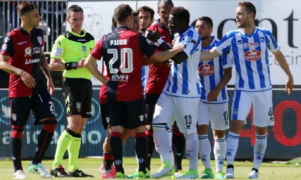 Muntari has been handed a match ban after his protest against the racist abuse