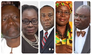 Energy Minister (r), who was sacked and other ministers under the Akufo-Addo government