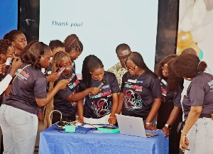 Students of Ho Technical University presenting their project at WinE Affair 2026.