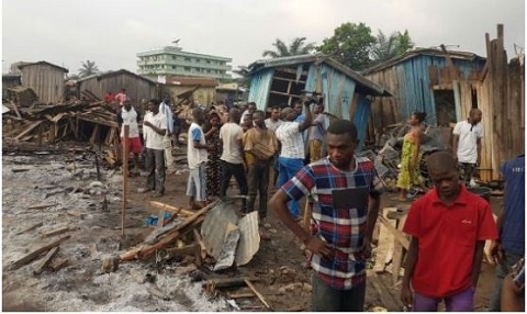 The fire has destroyed property worth thousands of Cedis and left over 500 homeless