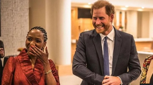 Dr Sophie Chandauka and Prince Harry together at a Sentable event in 2024