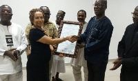 Dr. Asare Akuffo receiving his  honours