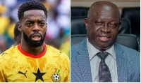 Retired Black Stars player Inaki Williams and sports journalist Kwabena Yeboah