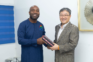 L-R: NPC-Ghana President Samson Deen Samson Deen and Youhwan Kim