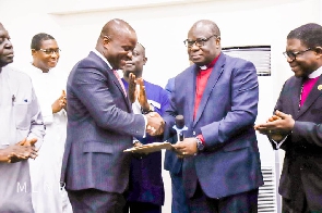 Lands Minister, Abu Jinapor and chairman of the Christian Council
