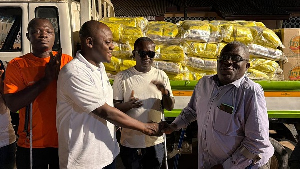 Rafik Mahama made the donation on behalf of Ibrahim Mahama