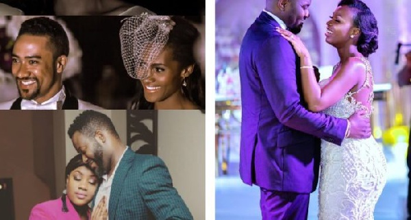 File Photo: Some Ghanaian celebrity couples