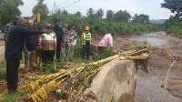 Engineers from Amandi Construction limited were at the site of the broken retaining wall