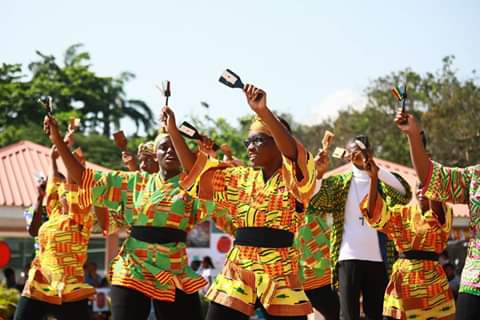 Some dancers during their performance on stage