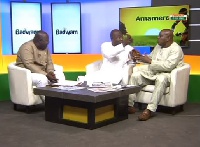 The late Alhaji Bature with Kennedy Agyapong on 'Badwam'