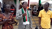 Kwabena Duffour addressed party executives and supporters at Gomoa West