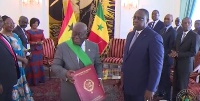 President Nana Akufo-Addo was 'awarded with the Grand Cross of the Order of the Lion'
