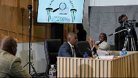 A provincial police commissioner Nhlanhla Mkhwanazi speaks at the police corruption inquiry