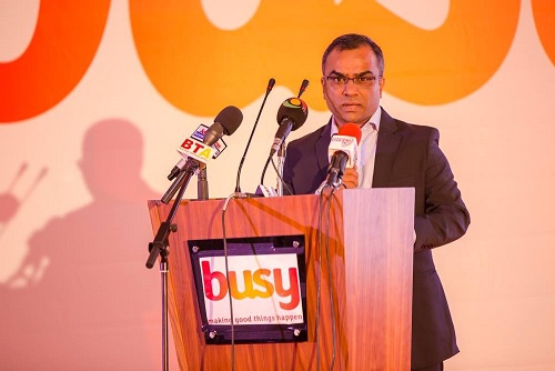 CEO of BusyInternet Praveen Sadalage speaking about the partnership