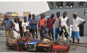 Some arrested fishermen caught by the Easter Naval Command