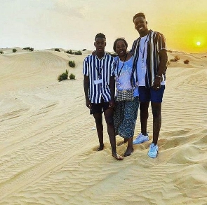 Off the pitch, Inaki Williams does not shy away from posing with his family