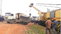 The empty train was on its way to haul manganese from Nsuta in the Tarkwa Nsueam Municipal
