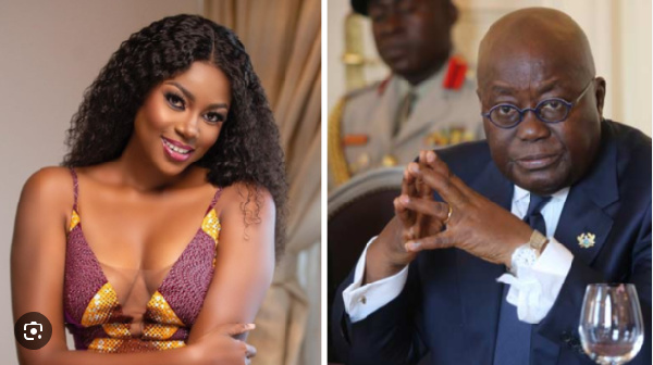 President Akufo-Addo and Yvonne Nelson