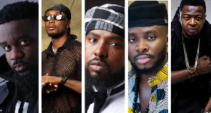 From L to R: Sarkodie, EL, Gasmilla, Fuse ODG and Guru