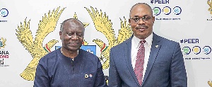 Ghana's Finance Minister, Ken Ofori-Atta & Prof. Vincent Nmehielle, African Development Bank Group