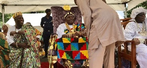 Vice President Paa Kwesi Bekoe Amissah-Arthur with some chiefs