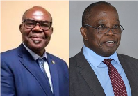 Former AG Ayikoi Otoo (L) has responded to fake document claims by Daniel Domelevo (R)