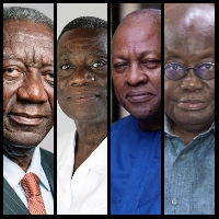 L-R: John Kufuor, John Mills, John Mahama and Nana Akufo-Addo