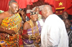 Vice President Kwesi Amissah-Arthur with the chiefs of Larteh