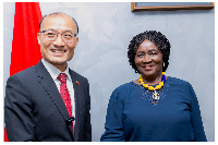 Tong Defa and Prof Jane Naana Opku-Agyemang