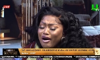 Gloria Akpene Nyarku-Acquah, aka MzGee, seen weeping on TV