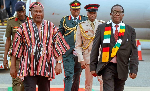 Zimbabwe's President Mnangagwa arrives in Ghana for a 3-day state visit